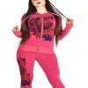 412xD9pCCUL.jpg Women's Four Way Stretch Yoga Sets Lion Print Tiger Embroidery EMW18002