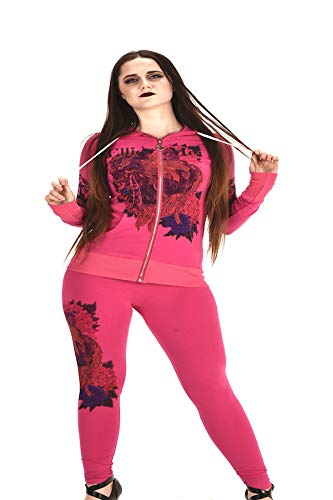 412xD9pCCUL.jpg Women's Four Way Stretch Yoga Sets Lion Print Tiger Embroidery EMW18002