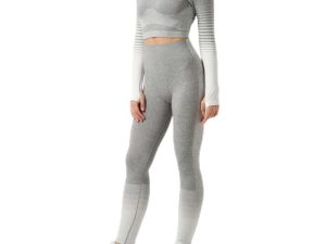 Yoga Clothing Set Female Fitness Quick Dry Two-Piece Gradient Running Sports Suit(Small)