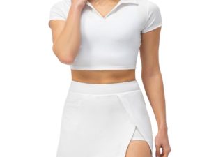 Women's Tennis Skirt Set Yoga Leisure Sports Suit Short Skirt for Running Golf Badminton Fitness