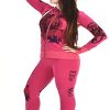 41MA8yJ6GXL.jpg Women's Four Way Stretch Yoga Sets Lion Print Tiger Embroidery EMW18002