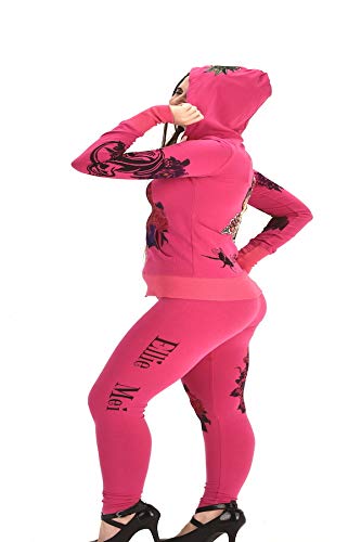 41uCf8ukoPL.jpg Women's Four Way Stretch Yoga Sets Lion Print Tiger Embroidery EMW18002