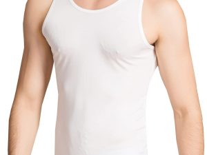 Men's Silk Tank Tops Sleeveless Pure Silk Undershirt Super Absorbent and Breathable Classic A Shirts