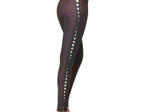 Black Moon Printed Hot Pants Leggings for Women, USA Made Sustainable Eco Luxury Activewear Quick Dry - X-Small