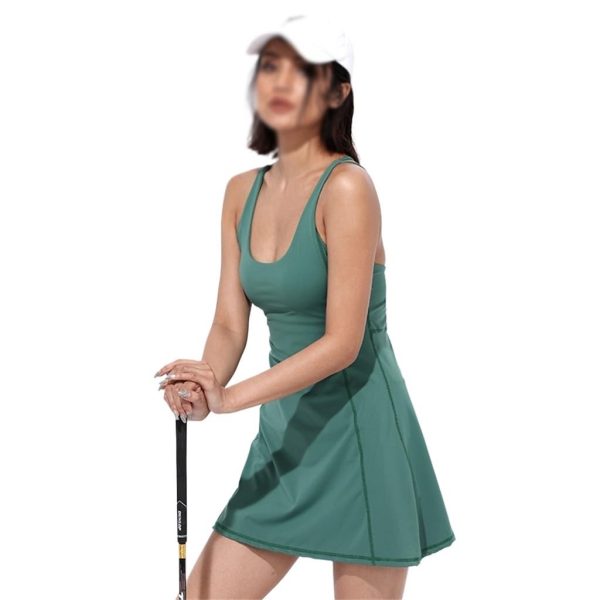 Women Tennis Dresses Yoga Running Sports Breathable Elastic Fitness Outdoor Suit Set Two-piece Gym Sportswear