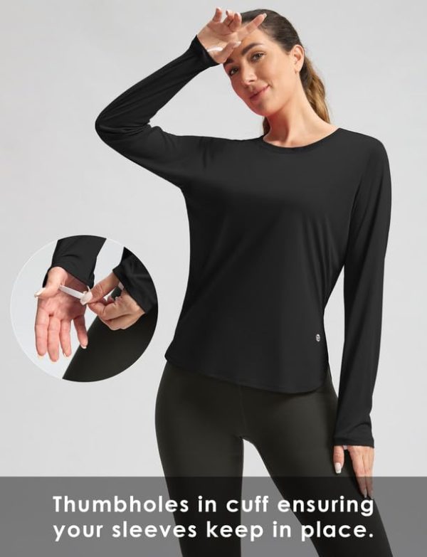 51YsKR52pSL.jpg Women's Sun Shirts UPF 50+ Long Sleeve UV Protection Shirt Lightweight Quick Dry Workout Hiking Tops for Women