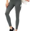 2 Pieces Zipper Yoga Suits Fitness Paded Crop Tank Top Tennis Multi Pocket Leggings Golf Sets