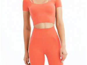 Women's Workout Sportswear Seamless Yoga Set Sport Suit Two Piece Female Clothes Gym Clothing High Waist Leggings(A,Small)