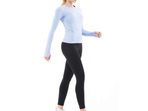 Seamless Workout Shirts for Women Long Sleeve Yoga Tops Sports Running Shirt Breathable Athletic Top Slim Fit