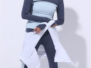WomenTennis Suit Long Sleeve Tights Lycra Fitness Sportswear Set Ladies Tennis Shirt + Pants Tennis Set