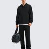 612idCV9hoL.jpg Mens Fleece Hoodies Basic Casual Hooded Sweatshirts Long Sleeve Pullover Workout Tops with Pocket
