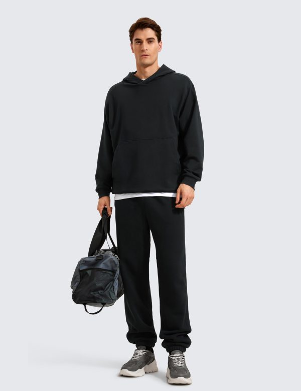 612idCV9hoL.jpg Mens Fleece Hoodies Basic Casual Hooded Sweatshirts Long Sleeve Pullover Workout Tops with Pocket