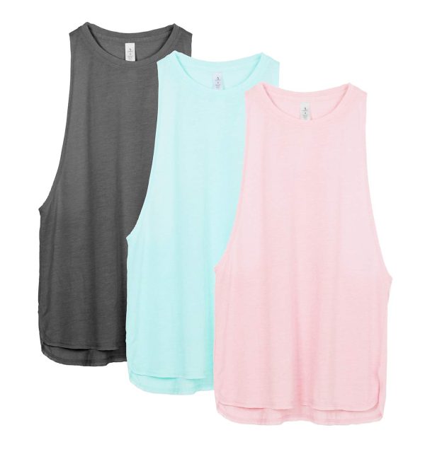 614wTSkjC4L.jpg Women's Racerback High Neck Workout Athletic Yoga Muscle Tank Tops