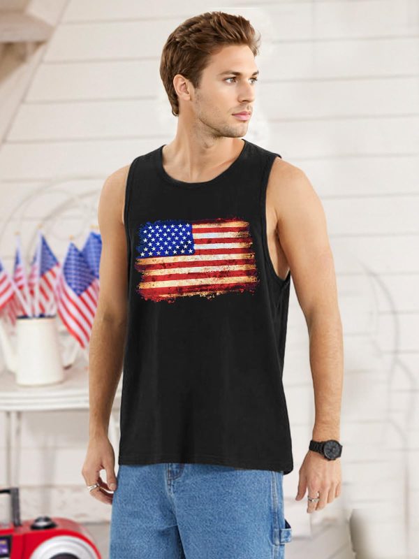 61Dbk43X8wL.jpg 4th of July Tank Top Men American Flag Patriotic Sleeveless Shirts USA Stars and Stripes Independence Day Muscle Tanks