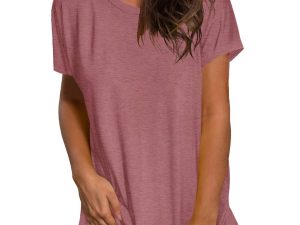 Womens Loose Fit Tshirts Short Sleeve Summer Tops Casual Workout Yoga Tunic T Shirts Tops