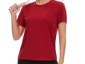 6 Pack Workout Tops for Women Short Sleeve UPF Sun Protection Athletic T Shirts Quick Dry Tennis Yoga Running Crew Neck Tee