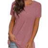 61fCVxcwu3L.jpg Womens Loose Fit Tshirts Short Sleeve Summer Tops Casual Workout Yoga Tunic T Shirts Tops