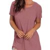 61gITEC0AjL.jpg Womens Loose Fit Tshirts Short Sleeve Summer Tops Casual Workout Yoga Tunic T Shirts Tops