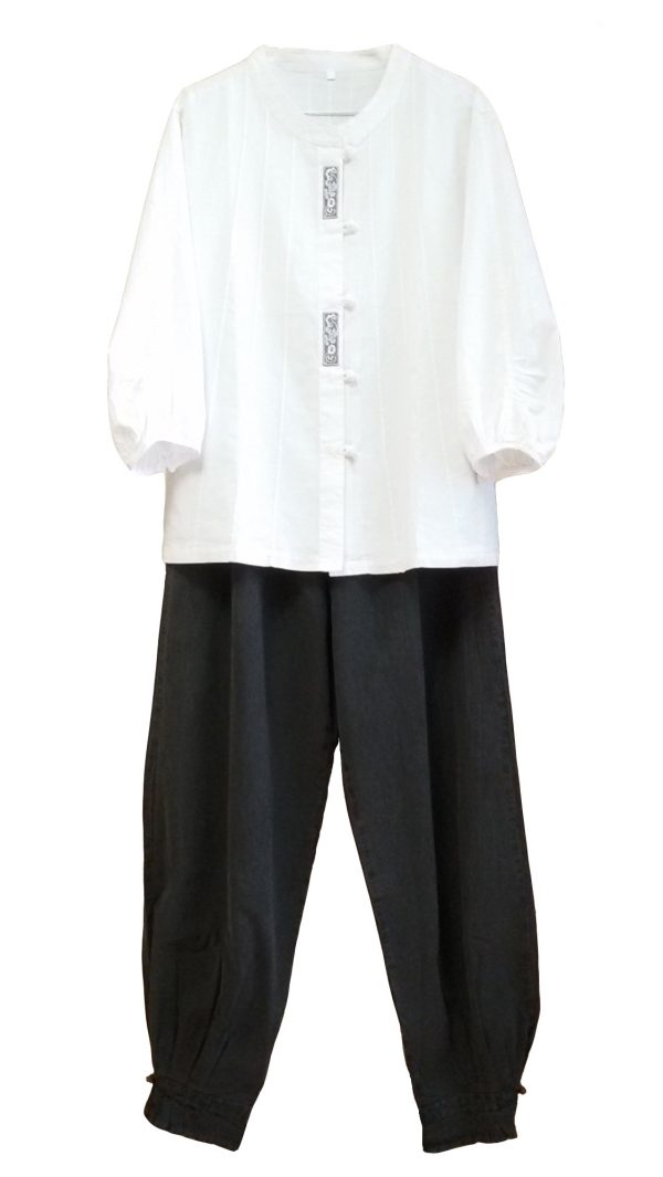 61l66CF70L.jpg Women 100% Cotton Shirt Pants Buddhist Zen Meditation Clothing yoga Clothing