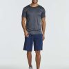 5 Pack: Men’s Short Sleeve Dry Fit Active Crew Neck T Shirt - Athletic Running Gym Workout Tee Tops