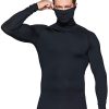 61nA2KRV6nL.jpg Men's UPF 50+ Mock Long Sleeve Compression Shirts, Athletic Workout Shirt, Base Layer for Water Sports