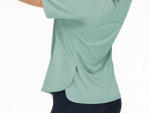 Women's Short Sleeve Workout Shirts Breathable Yoga T-Shirts with Side Slits Athletic Tee Tops