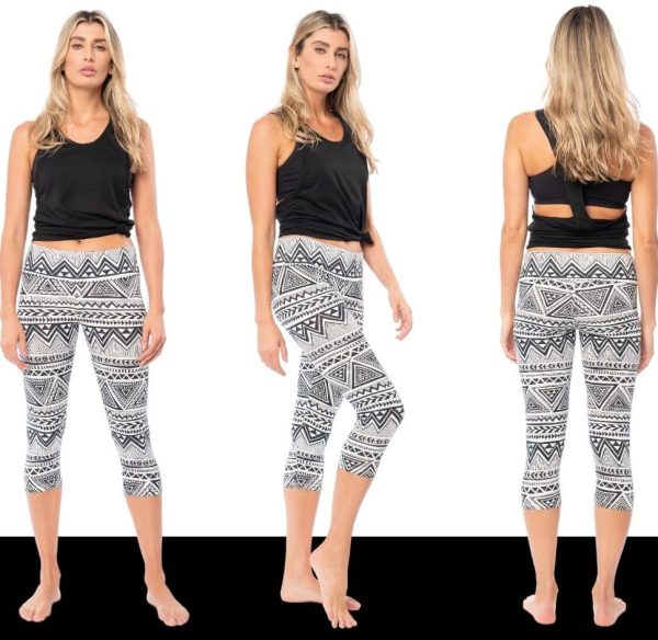 Womens' Capri Length Skinny Pant Leggings | Ultra Soft Active Stretch Pants | Multi Packs & Colors