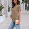 713alALDVJL.jpg Women's Short Sleeve Shirts Dressy Lace Summer Tops 2025 Spring Trendy Casual T-Shirts Cute Work Outfits Blouses
