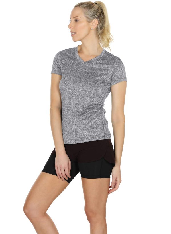 713z73cbtNL.jpg Workout Shirts Yoga Tops Activewear V-Neck T-Shirts for Women Running Fitness Sports Short Sleeve Tees
