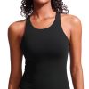 7141TRxs6L.jpg Racerback Tankini Tops for Women High Neck Modest Bathing Swim Suits Sporty Tank Only No Bottom
