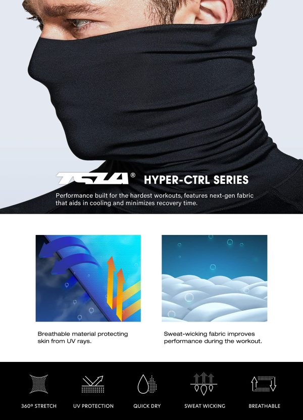 715ncIy-C0L.jpg Men's UPF 50+ Mock Long Sleeve Compression Shirts, Athletic Workout Shirt, Base Layer for Water Sports