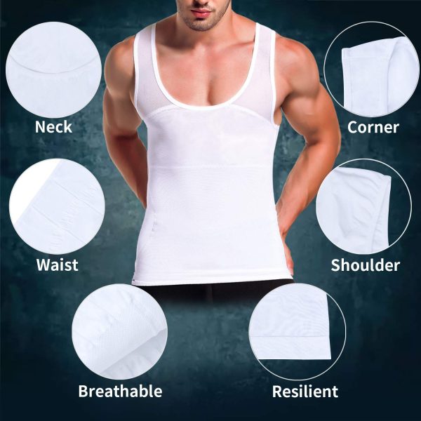 715seGGu3DL.jpg Mens Slimming Body Shaper Vest Chest Compression Shirt Abs Abdomen Slim Tank Top Undershirt