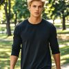 71A4kJXyNzL.jpg 3 Pack Men's Cotton Shirt Loose Fit Long Sleeve T-Shirt Moisture Wicking Crew Neck Shirts Comfort Casual Base Layer Tops