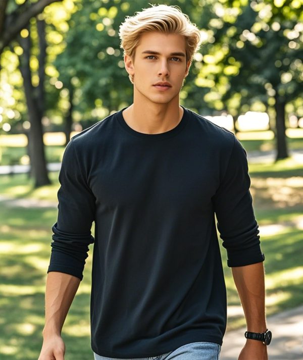 71A4kJXyNzL.jpg 3 Pack Men's Cotton Shirt Loose Fit Long Sleeve T-Shirt Moisture Wicking Crew Neck Shirts Comfort Casual Base Layer Tops