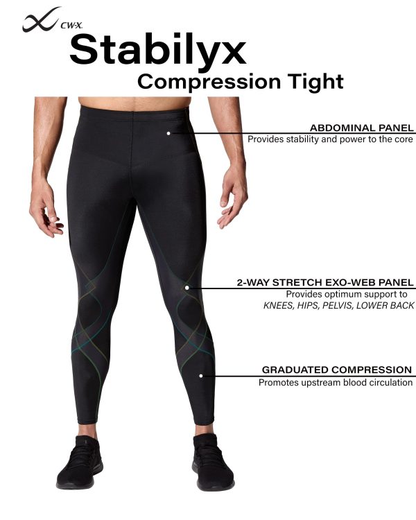 71B9mw9AT3L.jpg Men's Stabilyx Joint Support Compression Sports Tights, Pants for Running and Recovery