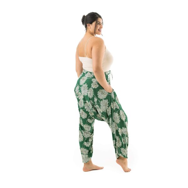 71DhvjFhfUL.jpg Harem Boho Cotton Summer Pants for Women, Loose Lightweight Pants for Women with Pockets, Womens Casual Beach and Yoga Pants