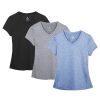71Fp1PV4MuL.jpg Workout Shirts Yoga Tops Activewear V-Neck T-Shirts for Women Running Fitness Sports Short Sleeve Tees