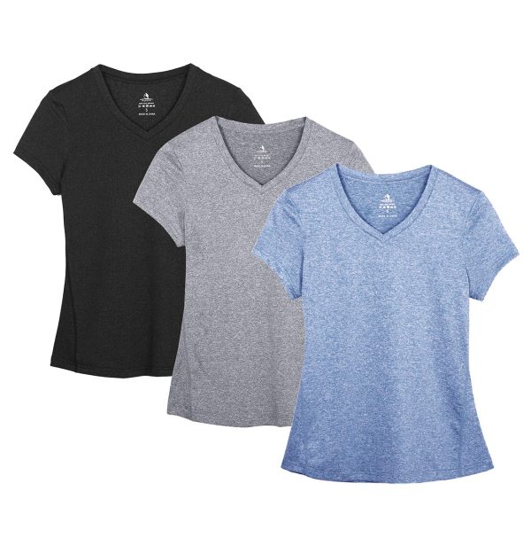 71Fp1PV4MuL.jpg Workout Shirts Yoga Tops Activewear V-Neck T-Shirts for Women Running Fitness Sports Short Sleeve Tees