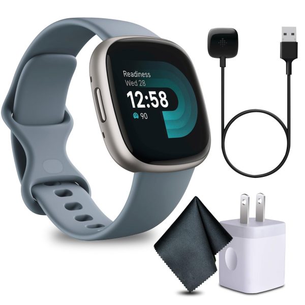 Versa 4 Fitness Smartwatch with Daily Readiness, GPS, 24/7 Heart Rate, 40+ Exercise Modes, Fit Bit Smart Watch for Men and