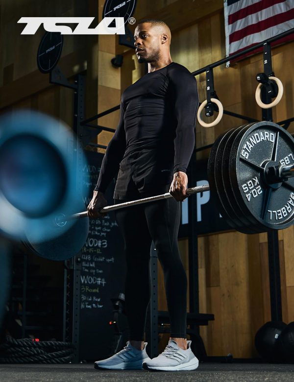 71JIsuTIhWL.jpg Men's UPF 50+ Mock Long Sleeve Compression Shirts, Athletic Workout Shirt, Base Layer for Water Sports