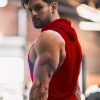 71KcM1Iw3L.jpg Men's 2 Pack Workout Hooded Tank Tops Bodybuilding Muscle Cut Off T Shirt Sleeveless Gym Hoodies