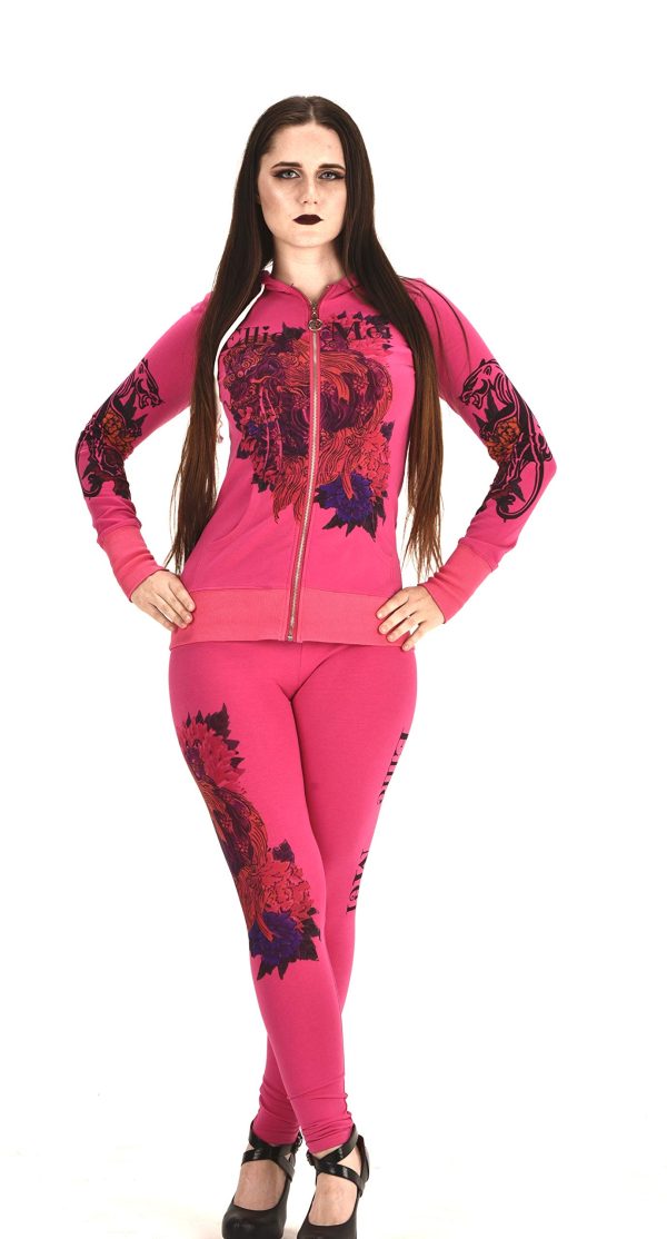 71NswwHDwXL.jpg Women's Four Way Stretch Yoga Sets Lion Print Tiger Embroidery EMW18002