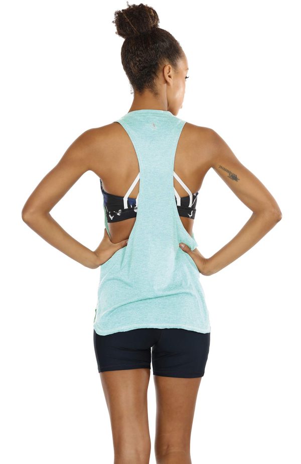 71OkU02IrL.jpg Women's Racerback High Neck Workout Athletic Yoga Muscle Tank Tops
