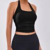 71PESI0wsmL.jpg Womens Halter Built in Bra Workout Sports Tank Tops Summer Trendy Backless Going Out Clothing 2025