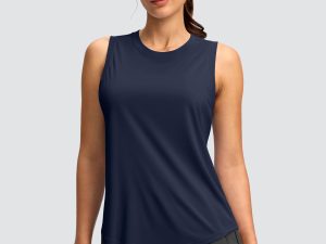 Women's Sleeveless Workout Tops Lightweight Tennis Yoga Athletic Running Shirts Racerback Tank Tops for Women