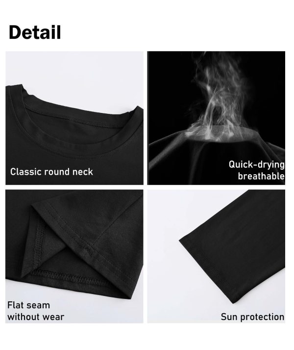 71SCXCu4U8L.jpg 3 Pack Men's Cotton Shirt Loose Fit Long Sleeve T-Shirt Moisture Wicking Crew Neck Shirts Comfort Casual Base Layer Tops