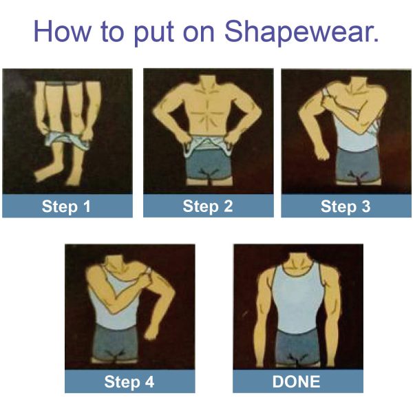 71VHqZSI6zL.jpg Mens Slimming Body Shaper Vest Chest Compression Shirt Abs Abdomen Slim Tank Top Undershirt