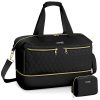 71ZgHRXhvvL.jpg Multifunctional Gym Bag for Women, Black with USB Charging Port, 40L Waterproof Duffel Bag for Travel, Gym, Yoga, Weekender,