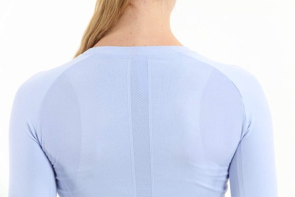 71a3WCZ0LsL.jpg Seamless Workout Shirts for Women Long Sleeve Yoga Tops Sports Running Shirt Breathable Athletic Top Slim Fit