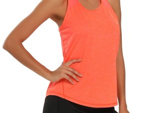Womens Workout Tops for Women Racerback Tank Tops Mesh Yoga Shirts Athletic Running Tank Tops Sleeveless Gym Clothes